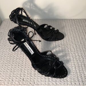 Manolo Blahnik Black Strappy Sandals